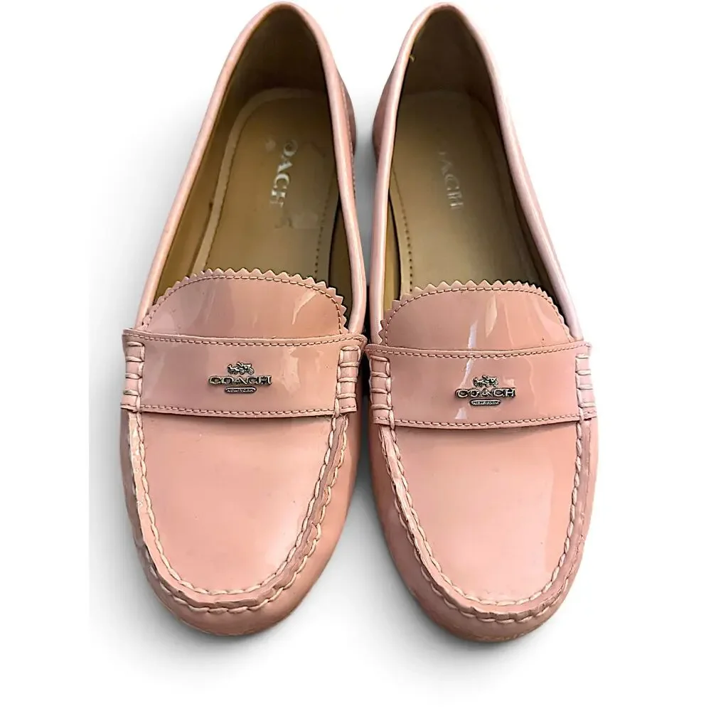 Coach Odette Patent Leather Driving Loafers | Blush Pink | Women’s 9.5B